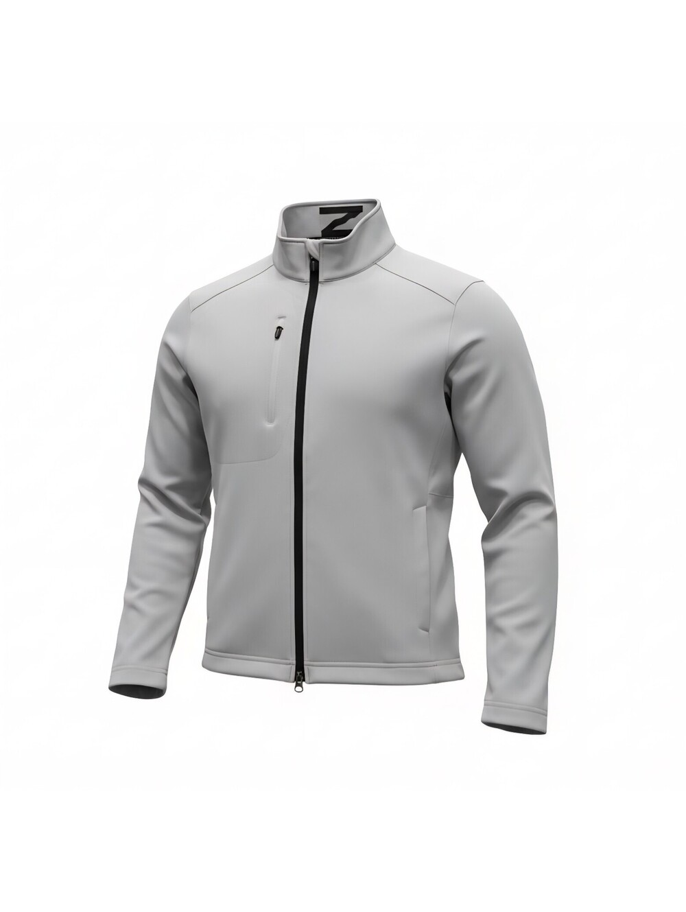 Zero Restriction Golf Jacket Men Medium Gray Softshell Full Zip Pockets Active
